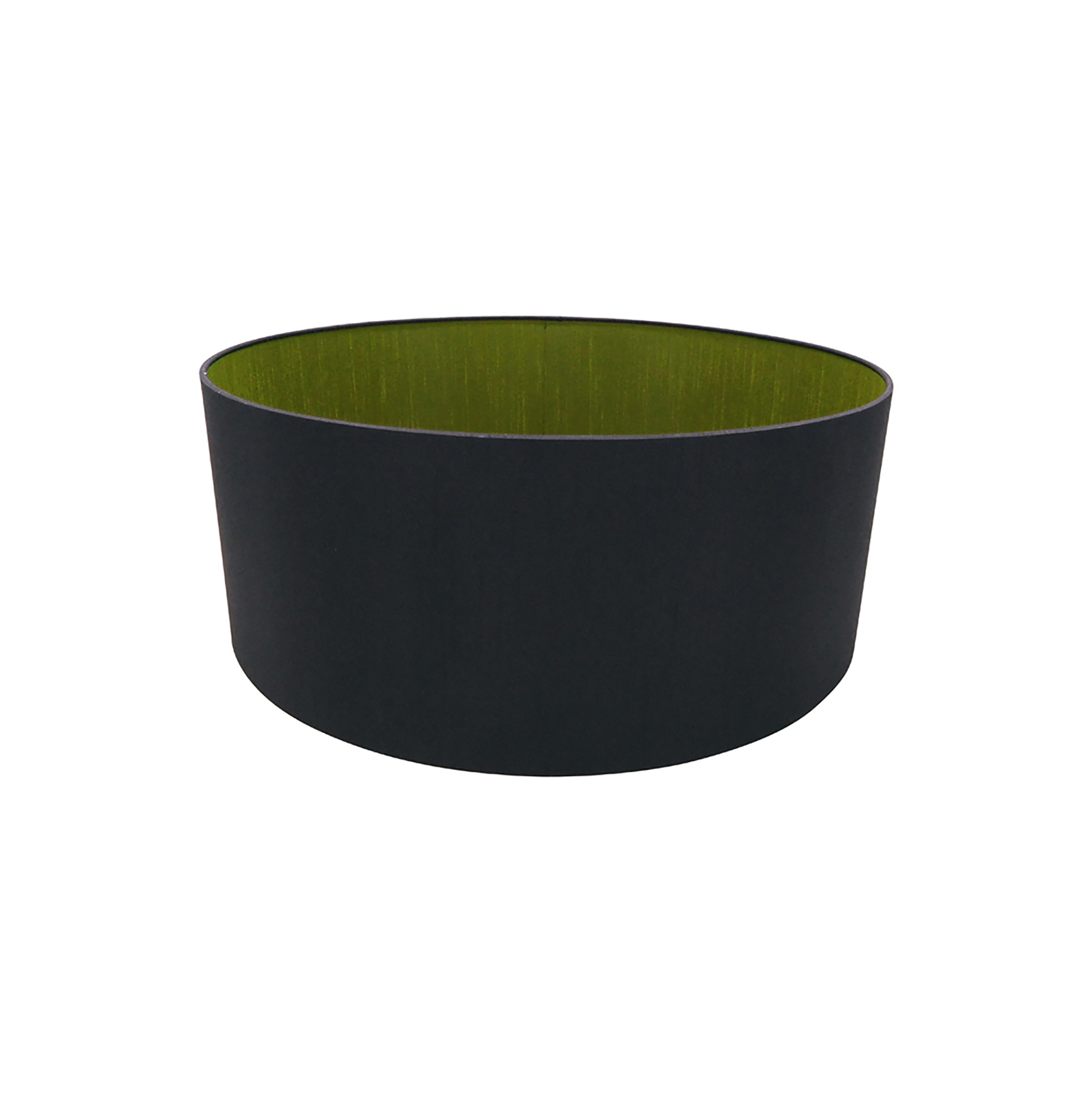 D0291  Sigma 50cm Dual Faux Silk Fabric Shade Midnight Black; Green Olive